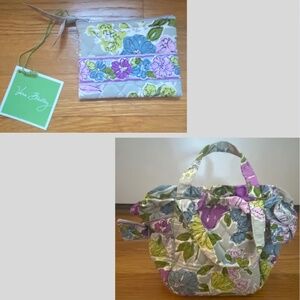 Vera Bradley "Watercolor" Coin Purse & Mini Bag BUNDLE